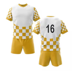 Ensemble d'uniformes de rugby pour hommes en tissu de maille respirante Short de maillot avec logo personnalisé pour match d'entraînement d'équipe Fabricant de vêtements de sport ODM - Product Image 1