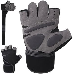 Guantes de gimnasio de levantamiento de pesas y entrenamiento cruzado con logotipo personalizado Material de cuero de alta calidad para equipo de ejercicio de levantamiento de pesas - Product Image 6