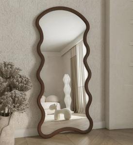 Miroir mural irrégulier moderne de luxe, cadre en bois, fait main, design Art Déco, prix abordable - Product Image 3