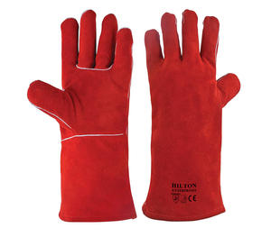 OEM Meilleur prix Gants de soudage en cuir de vache fendu Gants de travail en cuir de vache résistants à la chaleur pour la sécurité industrielle et le jardinage - Product Image 1