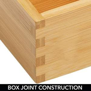 Bamboo <b>Storage</b> Bin Container Drawer Organizer Crate Boxes for <b>Kitchen</b> Pantry Cabinet Shelf <b>Island</b> or Countertop Holds Snacks - Product Image 5