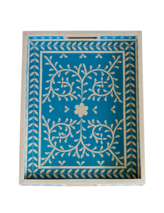 PLATEAU DE CUISINE PLATEAUX RAMADAN RAMADAN MÈRE DE PERLES ARTISANAT BOIS ARTISANAT PLATEAU DE SERVICE pour EID DECOR HOME DECOR CADEAU - Product Image 5