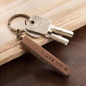 Porte-clés personnalisé en bois gravé au laser, logo vierge, cadeau souvenir promotionnel, porte-clés en bois naturel, vente en gros bon marché - Product Image 3