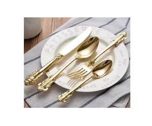 Silverware Set Stainless Steel Flatware Cutlery Set Gold <b>Mirror</b> Polish Ideal for Home Wedding - Product Image 1