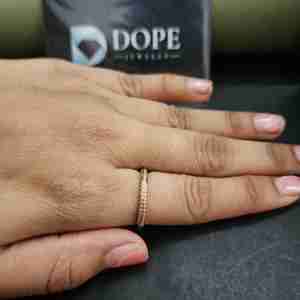 Adorable Anillo de Eternidad Clásico de Moissanita en Oro Sólido de 18K y Acero Inoxidable, Certificado por IGI, Creado en Laboratorio, de la Marca DOPE JEWELLS, Moderno - Product Image 6