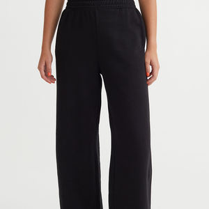 Pantalon de loisirs pour femme à taille élastique personnalisé Pantalon côtelé évasé pour femme Pantalon d'entraînement décontracté pour femme - Product Image 2