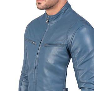 Chaqueta de cuero auténtico para hombre de alta calidad Chaquetas de invierno para motocicleta para hombre Chaquetas de cuero cálidas para hombre - Product Image 2