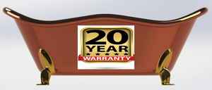 อ่างอาบน้ำทองแดงสไตล์โบราณสำหรับตกแต่งห้องน้ำโรงแรม - Product Image 4