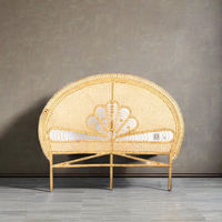 Meistverkauftes Handgefertigtes Umweltfreundliches Modulares Rattan-Wellendesign Midcentury Kopfteil für Schlafzimmermöbel Heim-Bettkopfteil