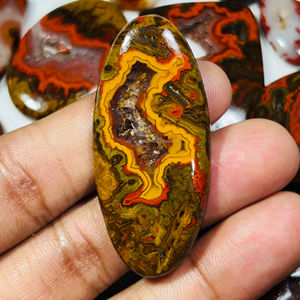 Cabochon en vrac en vrac de qualité AAA, fourniture de pierres précieuses d'agate à couture naturelle pour la fabrication de bijoux et les accessoires d'artisanat - Product Image 1