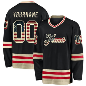 New Vintage Custom Jersey Logo Design <b>Ice</b> Hockey Jersey Tshirt V-neck Soccer Wear Sports Wear Men Tshirt Jersey Tracksuit - Product Image 3