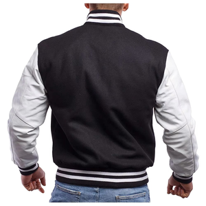 Chaqueta de Béisbol de Cuero Estilo Urbano para Hombre, Talla Grande, Informal, para Invierno, Chaqueta Universitaria de Béisbol para Hombre - Product Image 2
