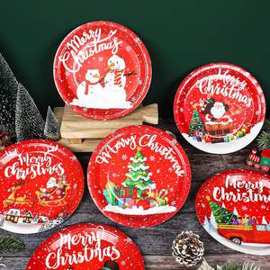 Assiettes en papier durables de qualité 320 GSM de 9 pouces pour la décoration de fête Vaisselle pour les fêtes de formes rondes Fabriquées en Inde - Product Image 4