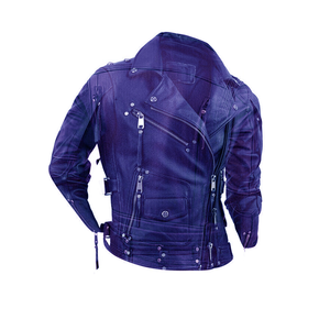 Veste en cuir pour homme avec logo personnalisé, col montant, couleurs personnalisables, imperméable, coupe ajustée, haute qualité, vente en gros - Product Image 5