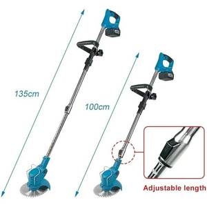 Tondeuse à gazon électrique sans fil 21V avec 2 batteries rechargeables, qualité industrielle, moteur 4 temps pour la coupe de l'herbe - Product Image 2
