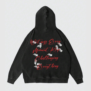 High Quality Men's DTF Pullover Hoodies Polyester/Cotton Quick Dry Breathable <b>Fleece</b> <b>Thermal</b> Wear Pocket Winter Customizable New - Product Image 2