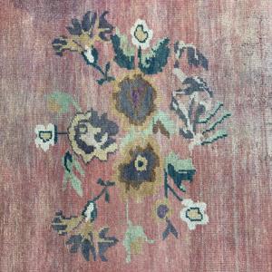 Alfombra Turca de 3.9x7.9 pies, Alfombra Vintage, Alfombra Roja con Puntos de Polka, de Lana - Product Image 3