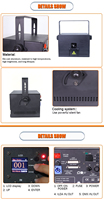 Luz Láser RGB de Animación de 10W con Control por Aplicación, ILDA DMX512, Efectos de Proyección de Logotipos para DJ, Discotecas y Espectáculos