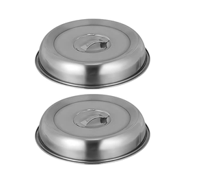 ที่ครอบเค้กสแตนเลสสำหรับรับประทานอาหาร2ชิ้น - Product Image 1