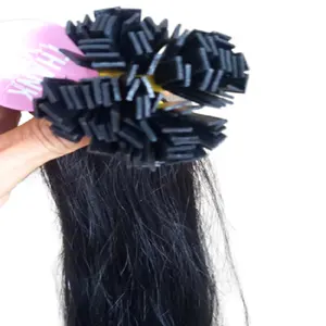 Various Color As Requirement Vietnam Vendors Regular Human Hair IUV Flat Tip Black Curly Remy Hair