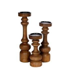 Portavelas de madera de diseño creativo, soporte para mesa de comedor, mesa lateral para casa, hoteles, restaurante, Color marrón, gran oferta - Product Image 4