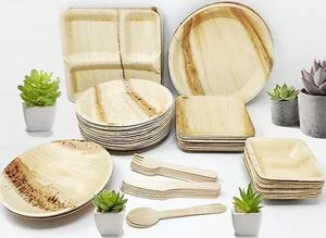Platos Ecológicos de Hoja de Areca, Platos Desechables Compostables para Fiestas y Eventos - Product Image 5