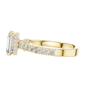 Bague en diamant de laboratoire taille émeraude 2,468 CT pour femme, VVS-VS EF CVD, or 18 carats, 14 carats, 10 carats et argent 925, or rose, or jaune, or blanc - Product Image 6