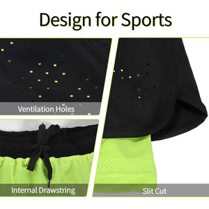 Custom Fit 2 In 1 Sports <b>Shorts</b> For <b>Men</b> With <b>Lightweight</b> Design And Stretchy Inner Layer - Product Image 4