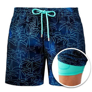 Wholesale High Street Men's Mid Waist Swim Trunks <b>Quick</b> <b>Dry</b> 9" Compression Solid Board <b>Shorts</b> Plain Dyed Waterproof Breathable - Product Image 3