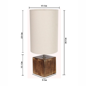 Nueva lámpara de mesa de madera de calidad al por mayor con diseño de pantalla de tambor único CE y aprobado por UL ideal para la decoración del hogar y del hotel - Product Image 3
