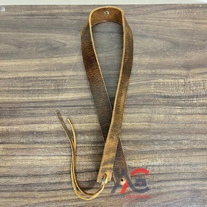 Genuine Leather Hat <b>Band</b> Adjustable Tie Strap Cowboy Straw Felt Wide Brim Hat Accessory Unisex Western Style Replacement <b>Band</b> - Product Image 1