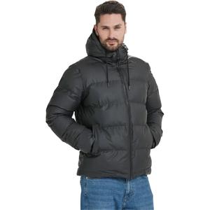Chaqueta Acolchada de Moda para Hombre, Color Sólido, con Capucha, Cortavientos, Estilo Bomber Informal, Cierre de Cremallera, para la Temporada de Invierno - Product Image 2