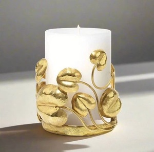 Portavelas Votivo Redondo de Hierro de Diseño Antiguo con Acabado Negro para Decoración de Iluminación del Hogar y Bodas, Portavelas de Mesa - Product Image 5