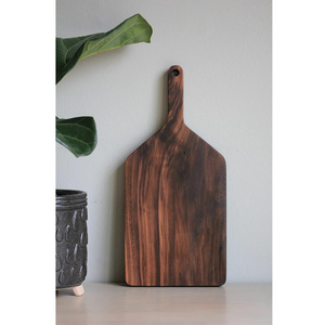 Planche à découper en bois traditionnelle, durable, faite à la main, en bois dur, planche à découper de cuisine rustique, plateau classique pour la viande et les légumes - Product Image 1