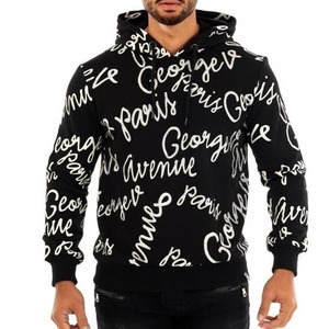 Sweat à capuche pour homme de luxe personnalisé OEM 100% coton Tendance Nouveau design avec technique de broderie de strass en diamant pour l'hiver - Product Image 1