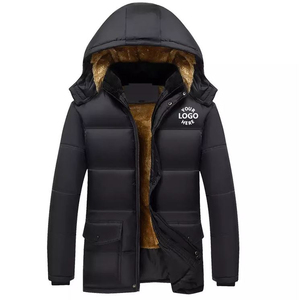 Vente en gros Nouvelle veste matelassée en coton pour homme à fermeture éclair personnalisée à la mode avec impression de lettres et sangle épaisse Veste en duvet pour homme - Product Image 1