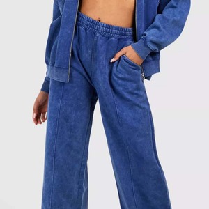 Ensemble de survêtements décontractés pour femmes avec logo personnalisé, coupe ample, effet délavé, 100 % coton de haute qualité, écologique et séchage rapide - Product Image 6