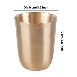 Verre à eau en métal cuivré pour ustensiles de cuisine de restaurant et d'hôtel Taille standard avec accessoire de table de dîner des commerçants instantanés avec couvercle - Product Image 1