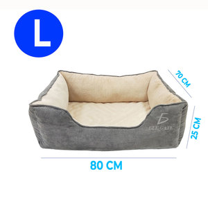 Cuccia per Animali Domestici Piccola XL, Carina a Righe o Tinta Unita, Comoda, Rettangolare, Rimovibile, Progettata Specificamente per Alleviare il Dolore e l'Ansia degli Animali di Piccola Taglia - Product Image 1