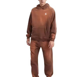 Conjunto Deportivo con Efecto Desgastado, Estilo Vintage, Material Suave, Ideal para Deportes, Gimnasio y Moda Diaria - Product Image 1