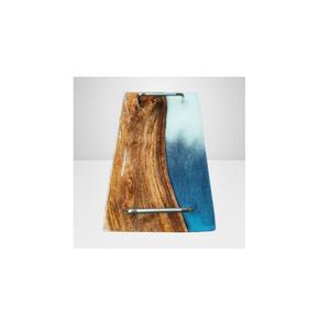 Plateau à fruits rectangulaire en bois et résine fait à la main pour la maison et la cuisine plateaux de service décoratifs en bois et en résine - Product Image 2