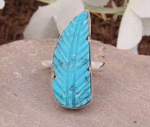 <b>Turquoise</b> Wholesale 925 Sterling Silver Natural Gemstone Hand Carved Classic Wedding Party Vintage Bohemian <b>Ring</b> - Product Image 3