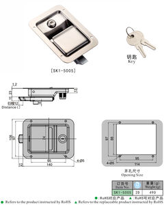 SK1-5005 उच्च गुणवत्ता वाले स्टेनलेस स्टील 304 दर्पण पॉलिश लॉक योग्य हुड लॉक - Product Image 6