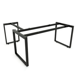 HCRT017 Rectangular L-Shaped Metal <b>Table</b> Legs for Home <b>Office</b> Apartment Hotel School Modern Minimalist Assembly Required - Product Image 1