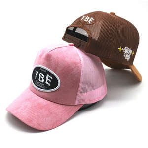 Nuevas Tendencias, Gorras de Camionero de Pana de 5 Paneles con Logotipo Personalizado Negro, Gorras de Malla al por Mayor - Product Image 1