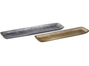 Plateau de service en aluminium artisanal de conception moderne Plateau décoratif en métal pour mariages et occasions spéciales - Product Image 2