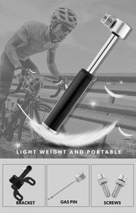 Mini pompe à vélo portable en alliage d'aluminium haute pression 120PSI, gonfleur d'air pour valve Presta Schrader, pour vélo de route et <span class=keywords><strong>vtt</strong></span> 098DQT - Product Image 6