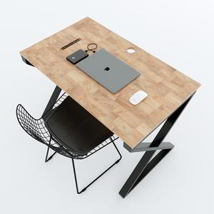 Escritorio de Trabajo Moderno y Minimalista XConcept HBXC001 de 100x60cm, Madera de Caucho Sólida con Melamina, Requiere Ensamblaje, Muebles de Oficina - Product Image 2