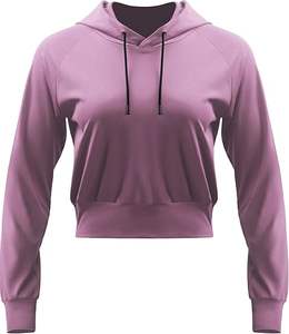 Sudadera con Capucha Informal de Talla Grande para Mujer, Moda Otoño Invierno 2024, Sudadera Corta de Estilo Urbano, Ropa de Mujer - Product Image 1