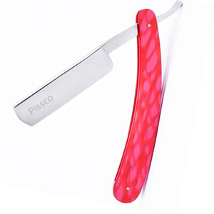 Rasoir droit de haute qualité en acier inoxydable, couteau de rasage pliable avec lame droite, rasoir de barbier, logo personnalisé, rasoir Pissco - Product Image 3